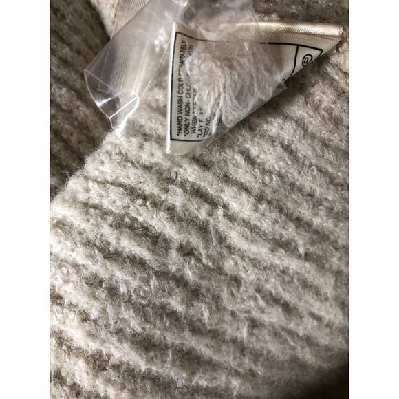 Steve Madden Abbie Sweater Dress Knit Turtleneck Long Sleeve Mini Oatmeal Small - Picture 9 of 11